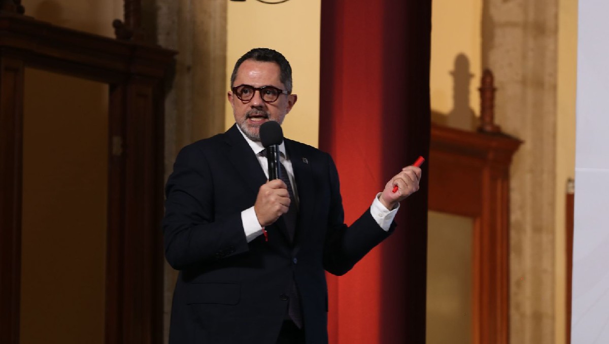 Iván Escalante, titular de la Profeco en la Mañanera del Pueblo.