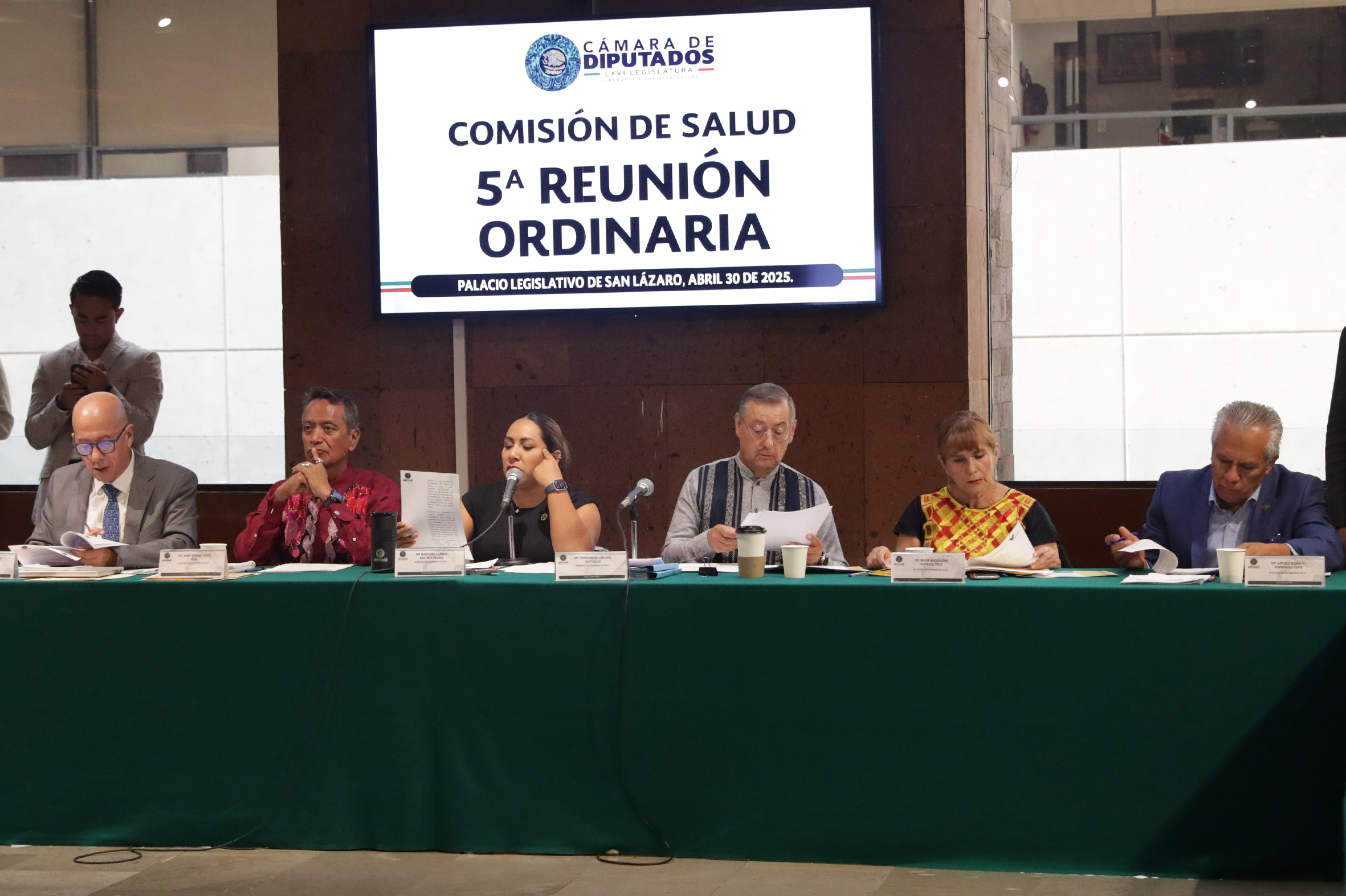 Integrantes de la Comisión de Salud de la Cámara de Diputados.