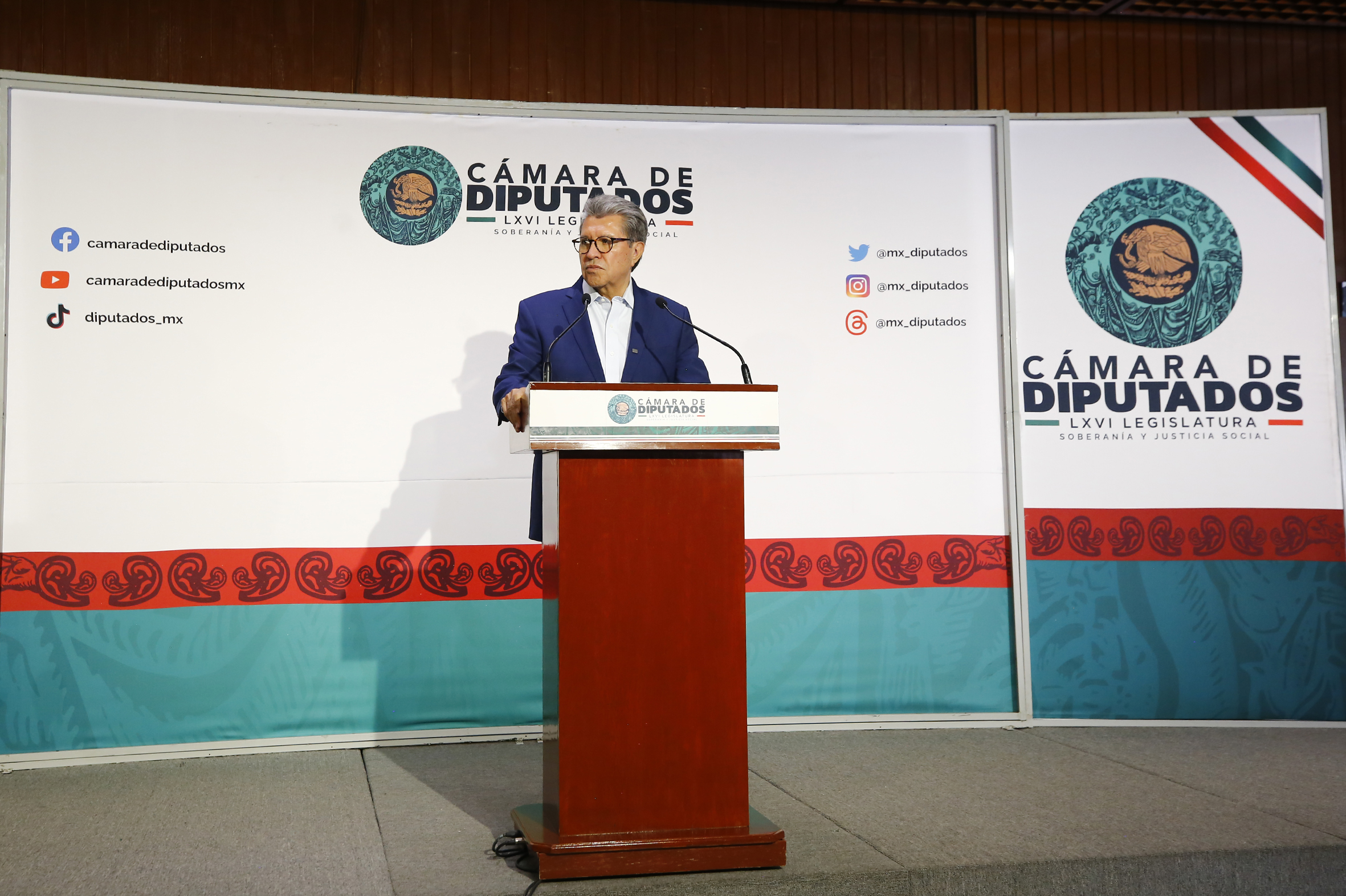 Diputado Ricardo Monreal, presidenta de la Jucopo en la Cámara de Diputados.