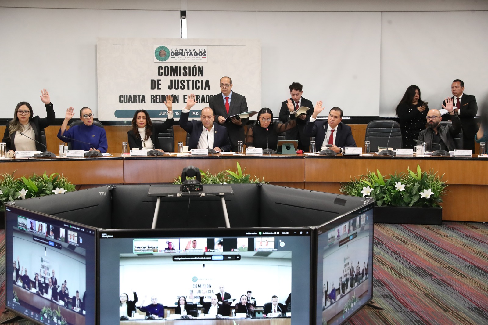 Miembros de la Comisión de Justicia de la Cámara de Diputados.
