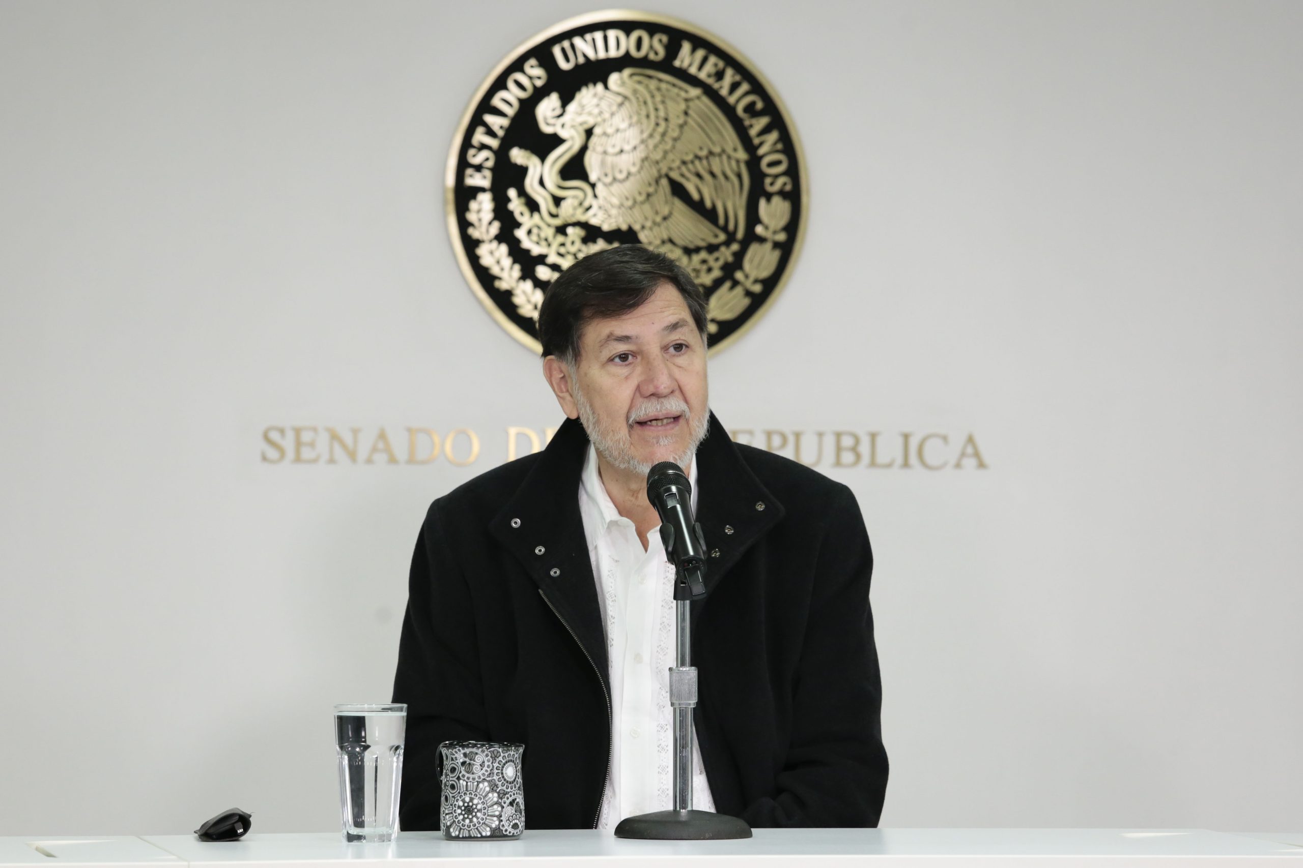 Gerardo Fernández Noroña, presidente de la Mesa Directiva en la Cámara de Senadores.